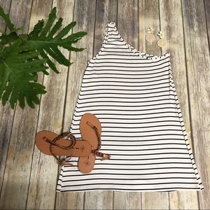 Becca Second Wind Striped One shoulder Coverup